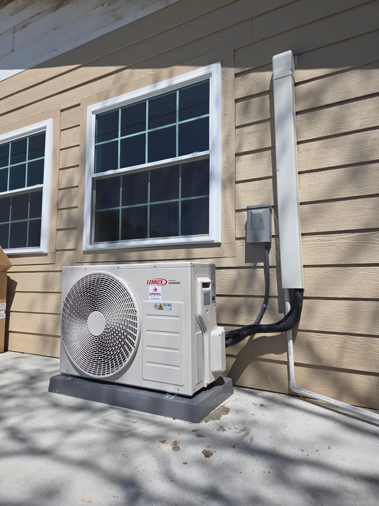 Installed HVAC equipment ready for service